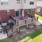 pvc decking aluminum railing with drink rail 24